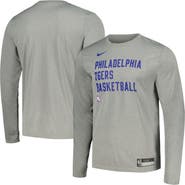 Nike Unisex Nike Heather Gray Philadelphia 76ers 2023/24 Legend On-Court Practice Long Sleeve T-Shirt