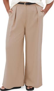 City Chic Tori Front Pleat Wide Leg Pants