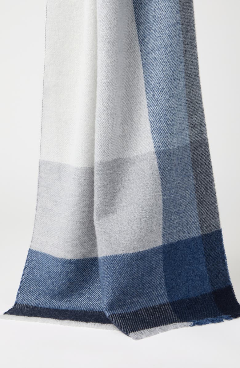 Brunello Cucinelli Wool and cashmere scarf, Alternate, color, Grey