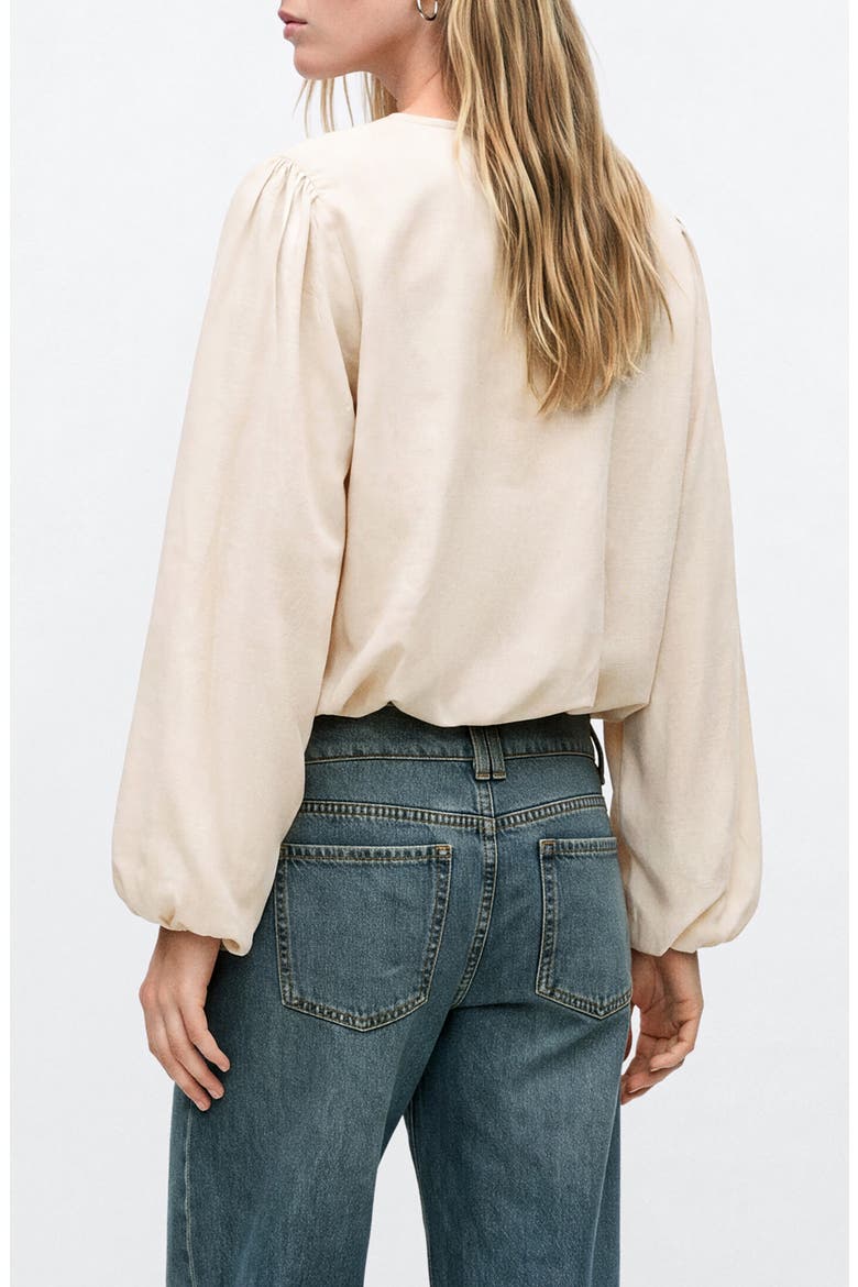 Chiffon Bow Blouse, Alternate, color, BEIGE