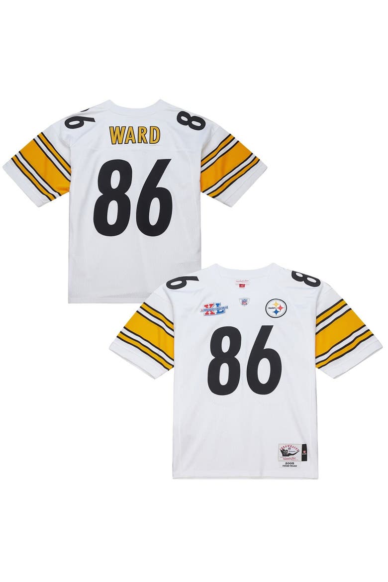 Men's Mitchell & Ness Hines Ward White Pittsburgh Steelers 2005 Authentic Throwback Retired Player Jersey, Main, color, White