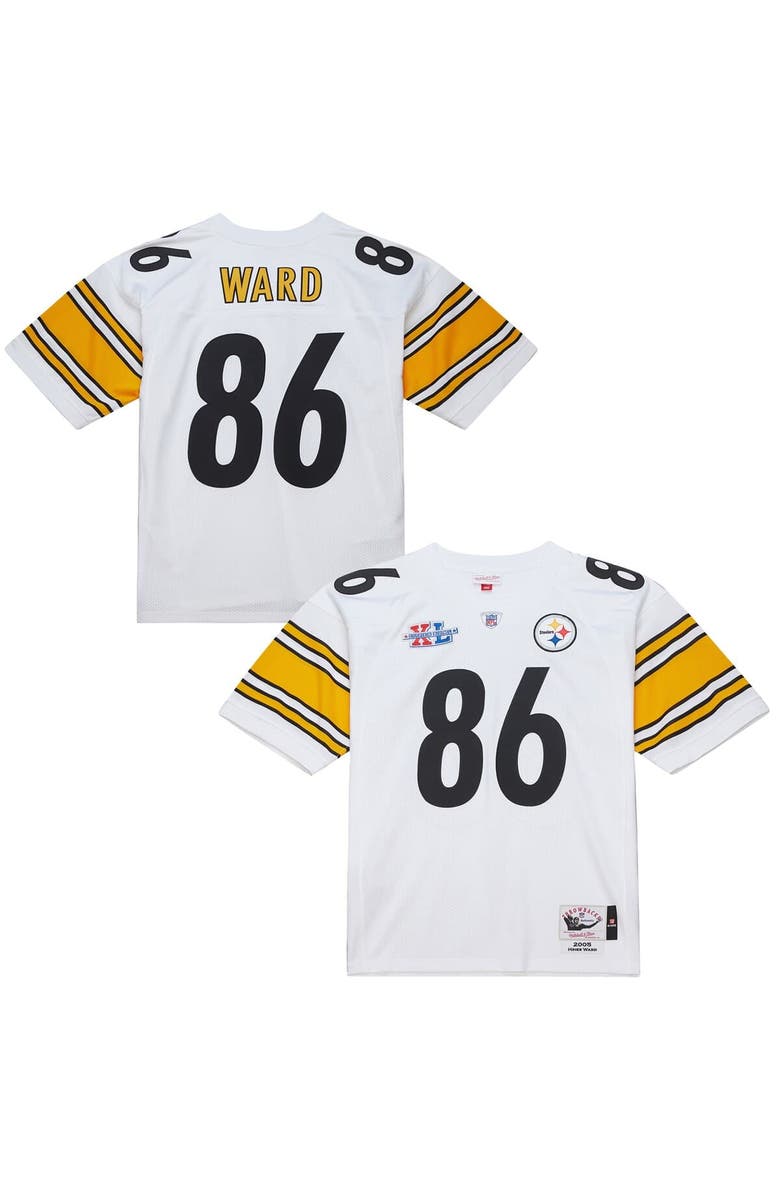 Mitchell & Ness Men's Mitchell & Ness Hines Ward White Pittsburgh Steelers 2005 Authentic Throwback Retired Player Jersey, Main, color, White