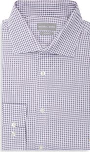 Michael Kors Slim Fit Gingham Cotton Dress Shirt