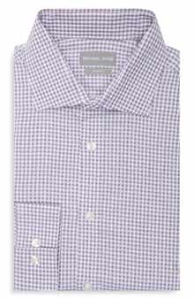 Slim Fit Gingham Cotton Dress Shirt