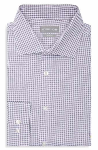 Slim Fit Gingham Cotton Dress Shirt