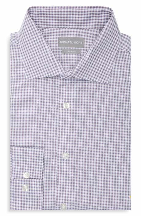 Slim Fit Gingham Cotton Dress Shirt
