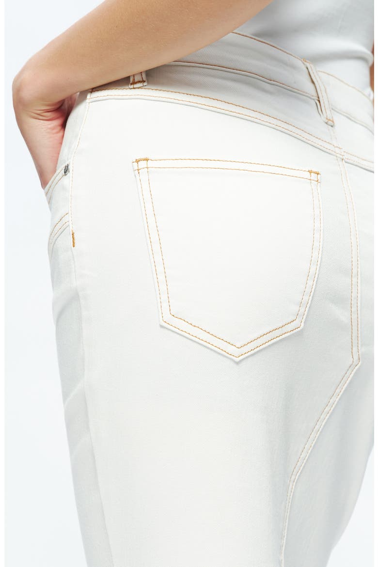 Erin Fishtail Denim Skirt, Alternate, color, CREAM