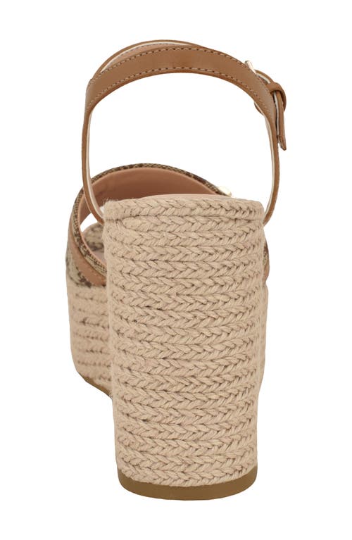 Guess Taani Platform Wedge Sandal In Medium Brown