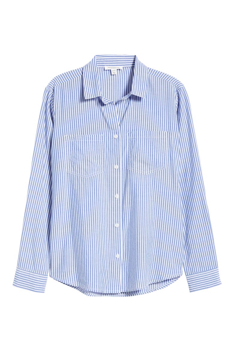 Annalisa Stripe Shirt, Alternate, color, DELL BLUE