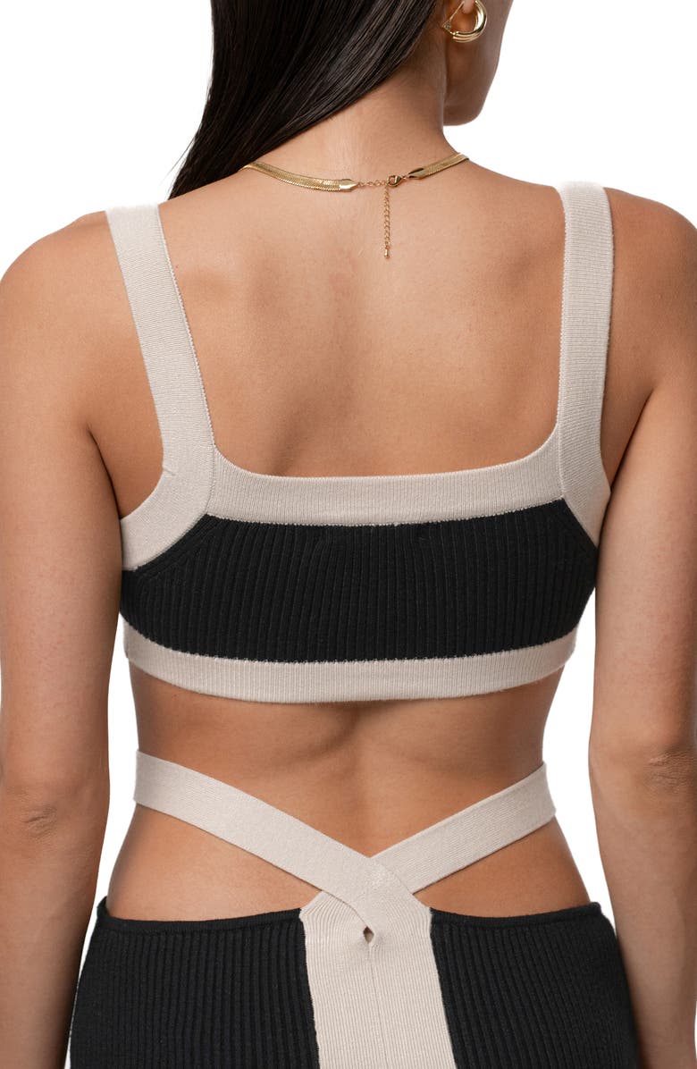 JLUXLABEL Coastal Drift Crop Top & Skirt Set, Alternate, color, Black