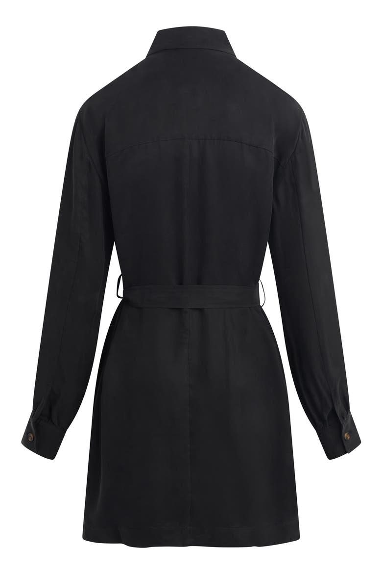 The Utility Glamour Long Sleeve Cargo Dress, Alternate, color, BLACK