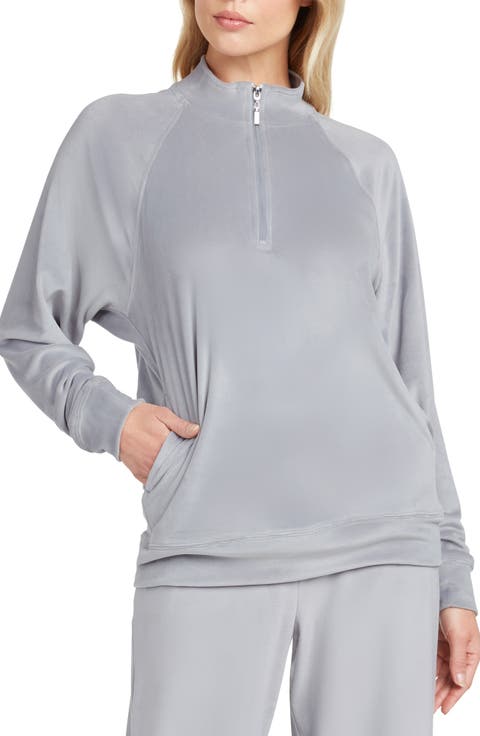 Raglan Sleeve Half Zip Pullover