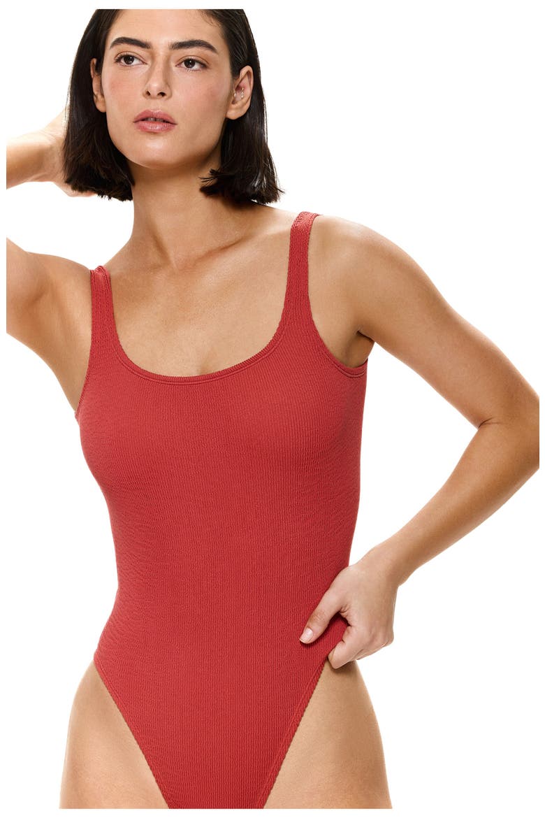 Tubular Square Neck One Piece, Alternate, color, Paprika