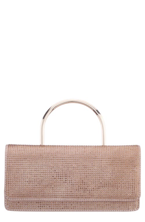 Nina Luca Top Handle Clutch In Brown