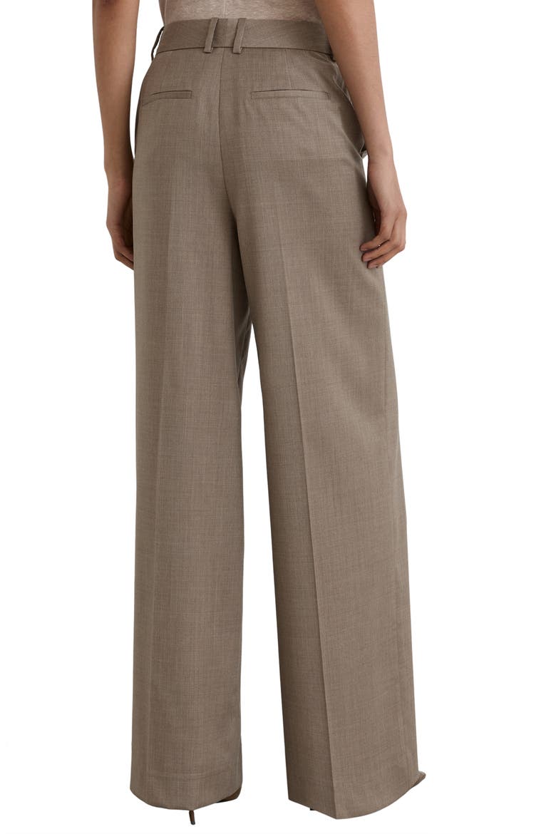 Adie Wide Leg Wool Blend Trousers, Alternate, color, NEUTRAL