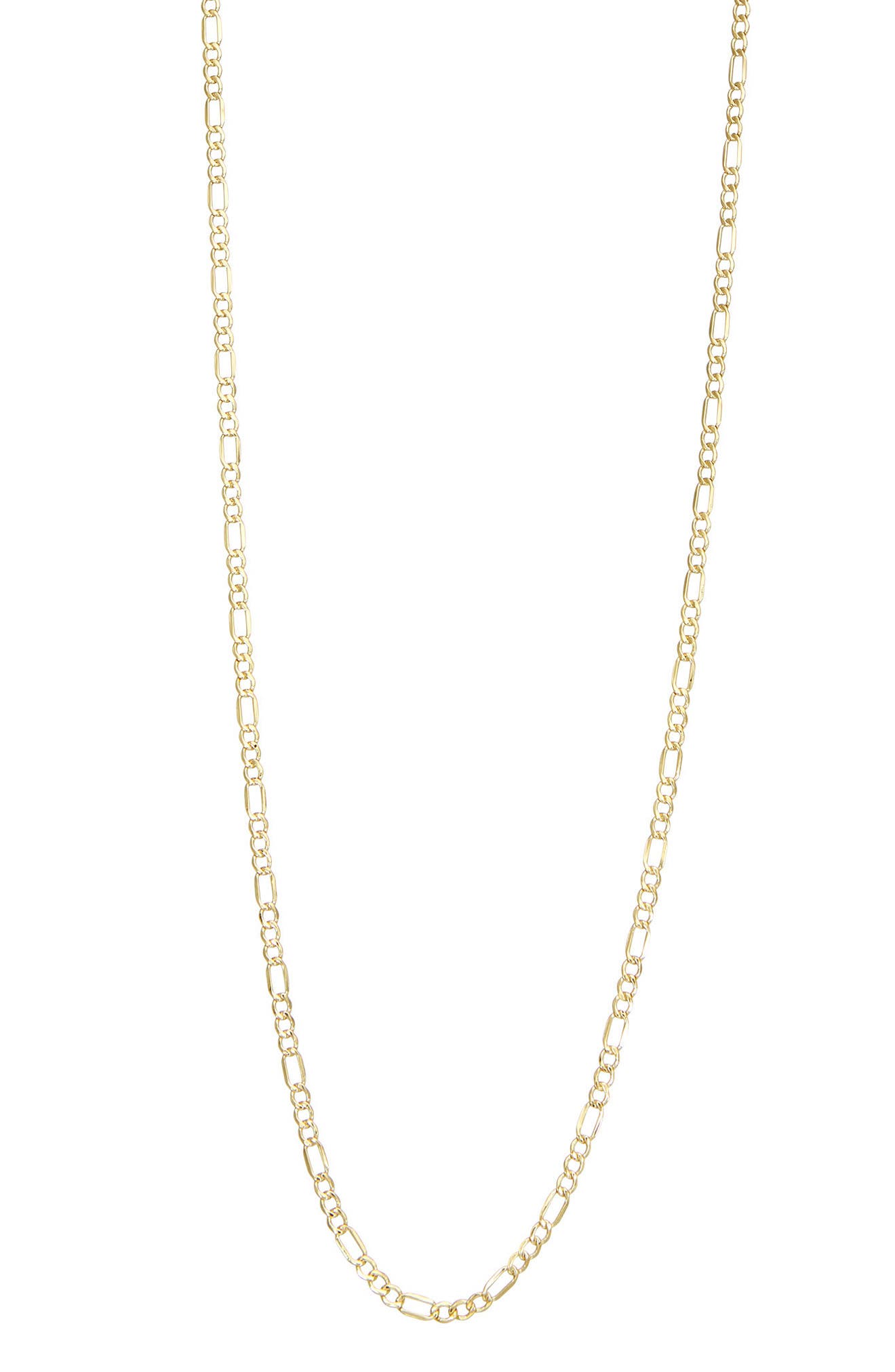 FZN 10K Gold Figaro Chain Necklace