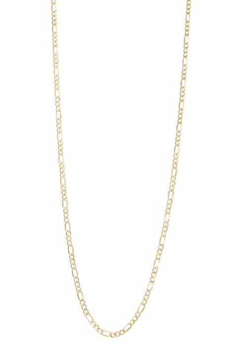 FZN 10K Gold Mixed Clip Chain Necklace