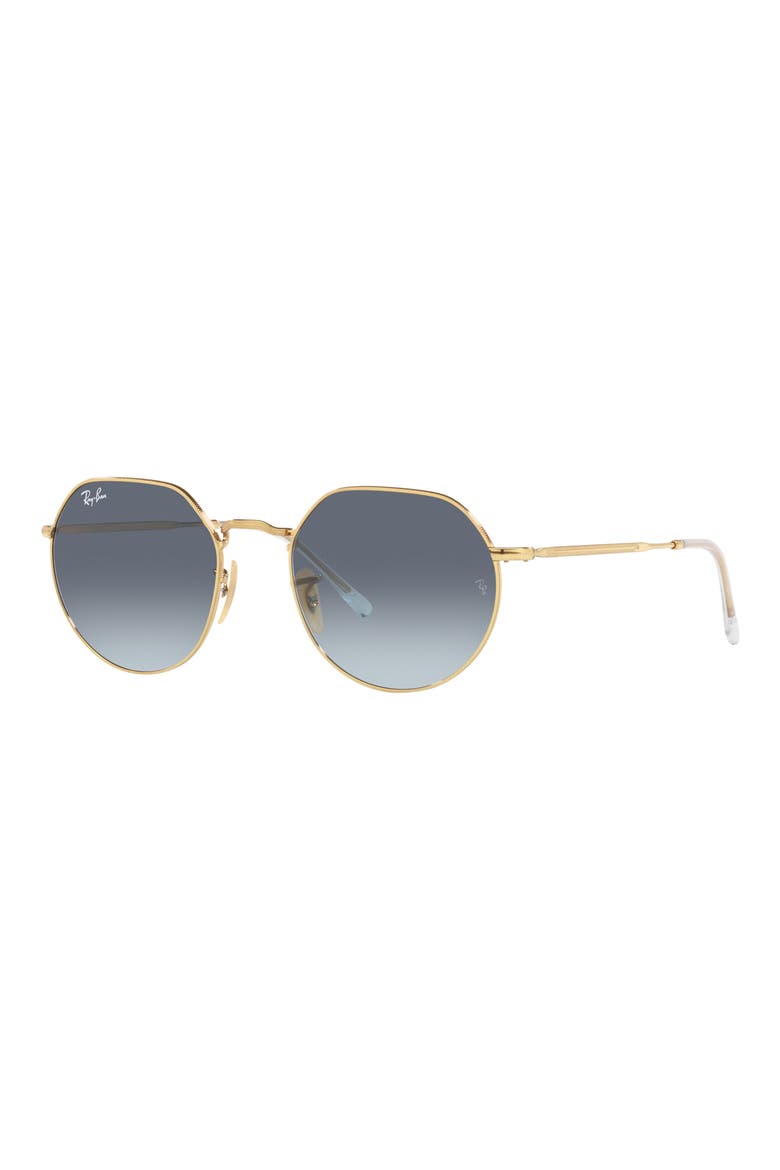 51mm Gradient Geometric Sunglasses, Alternate, color, ARISTA BLUE
