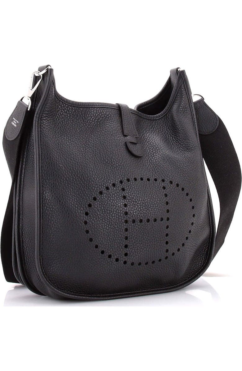 Pre-Owned Hermes Evelyne Bag Gen III Clemence PM, Alternate, color, Noir