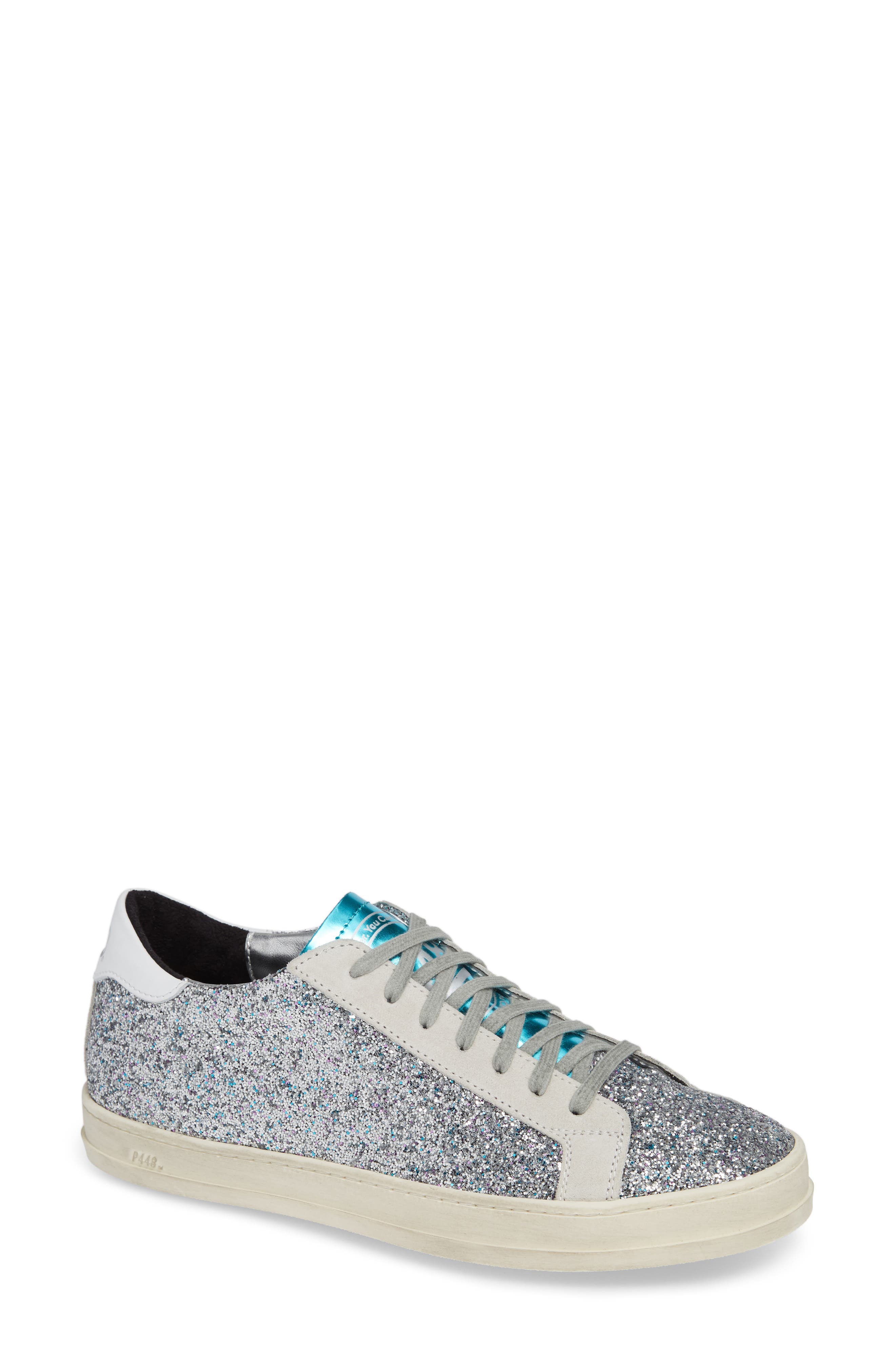 John Sneaker, Main, color, SILVER GLITTER