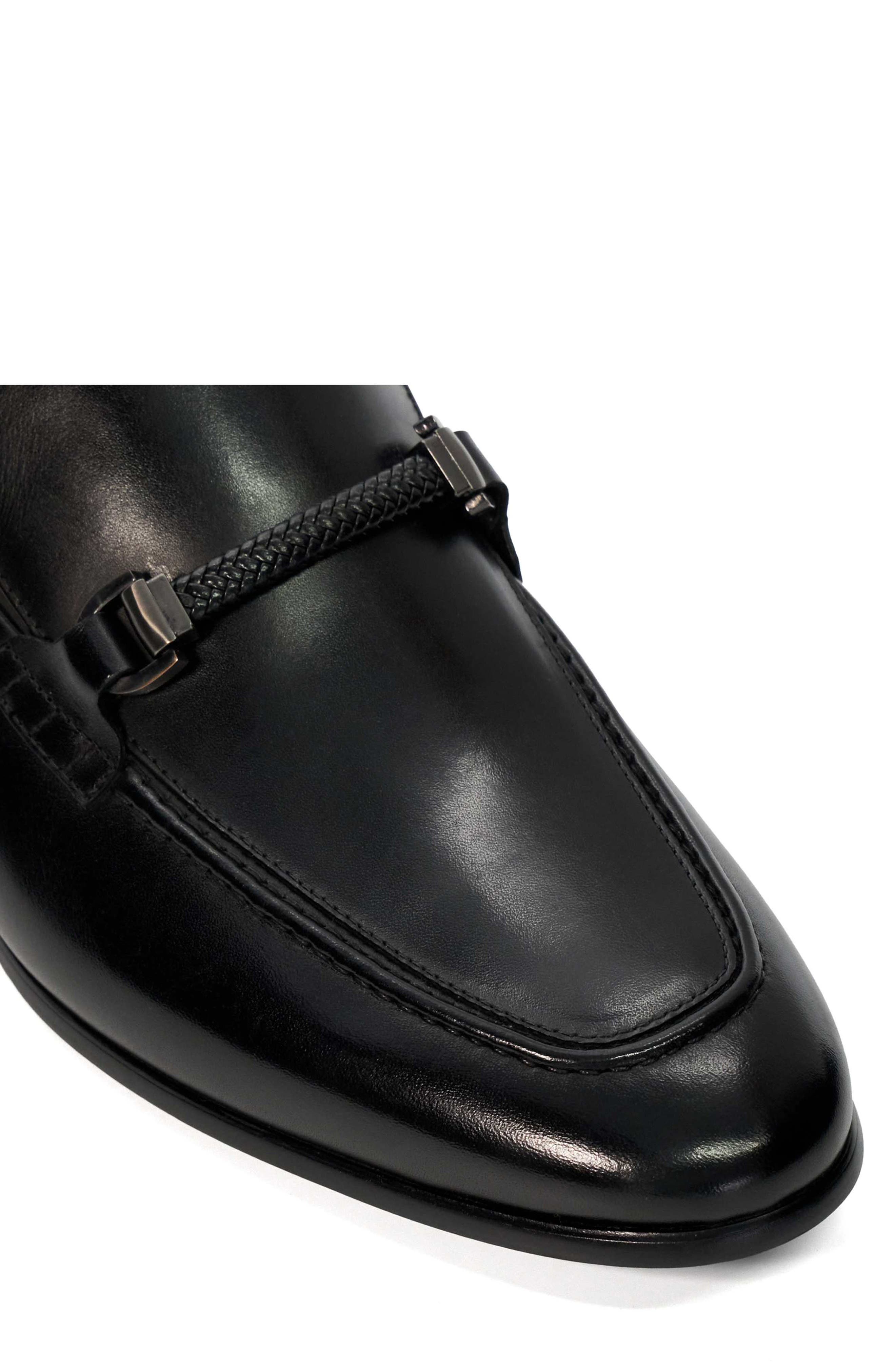 Dune London Scilly Apron Toe Loafer, Alternate, color, Black