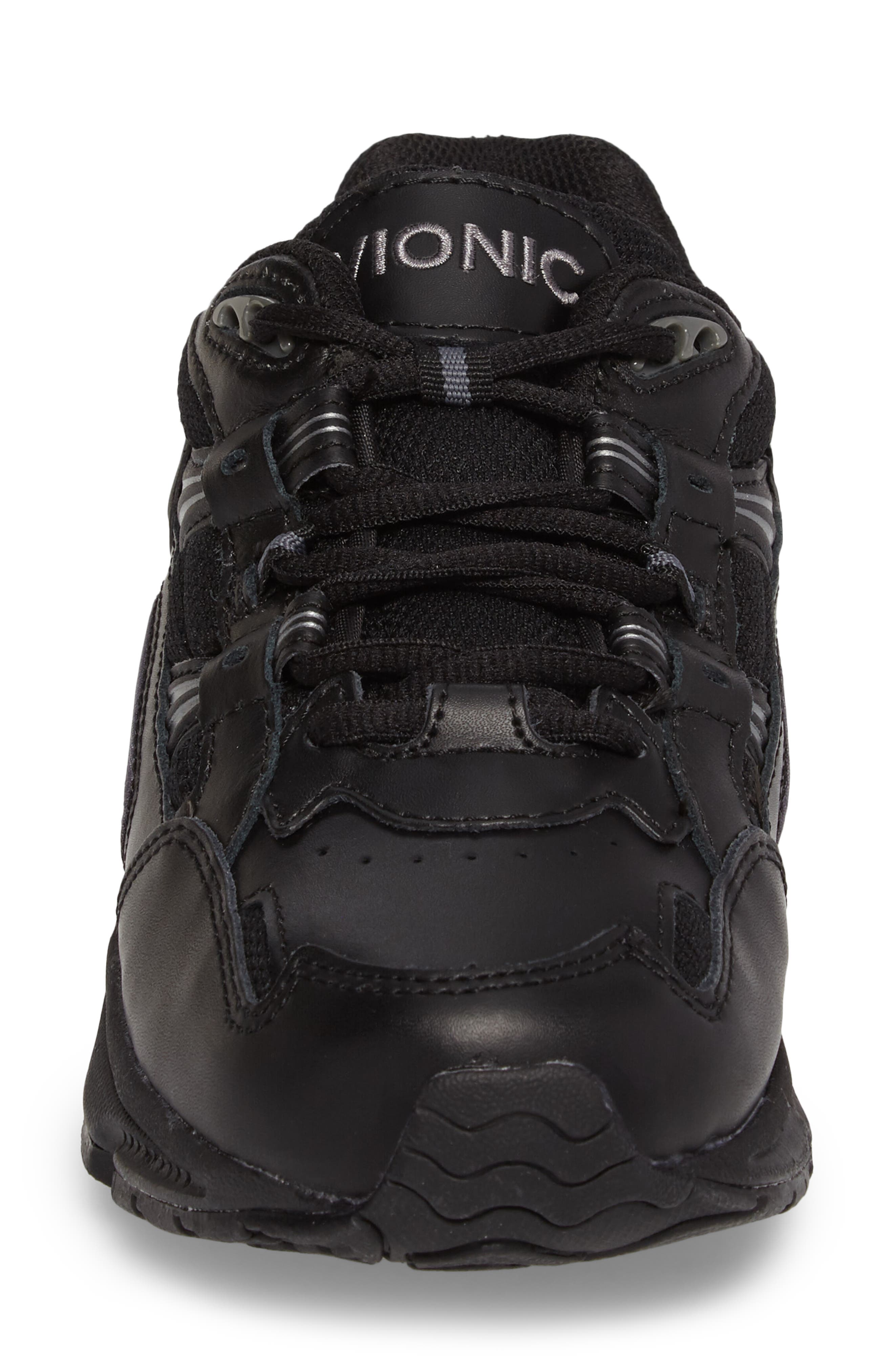 Walker Sneaker, Alternate, color, BLACK LEATHER