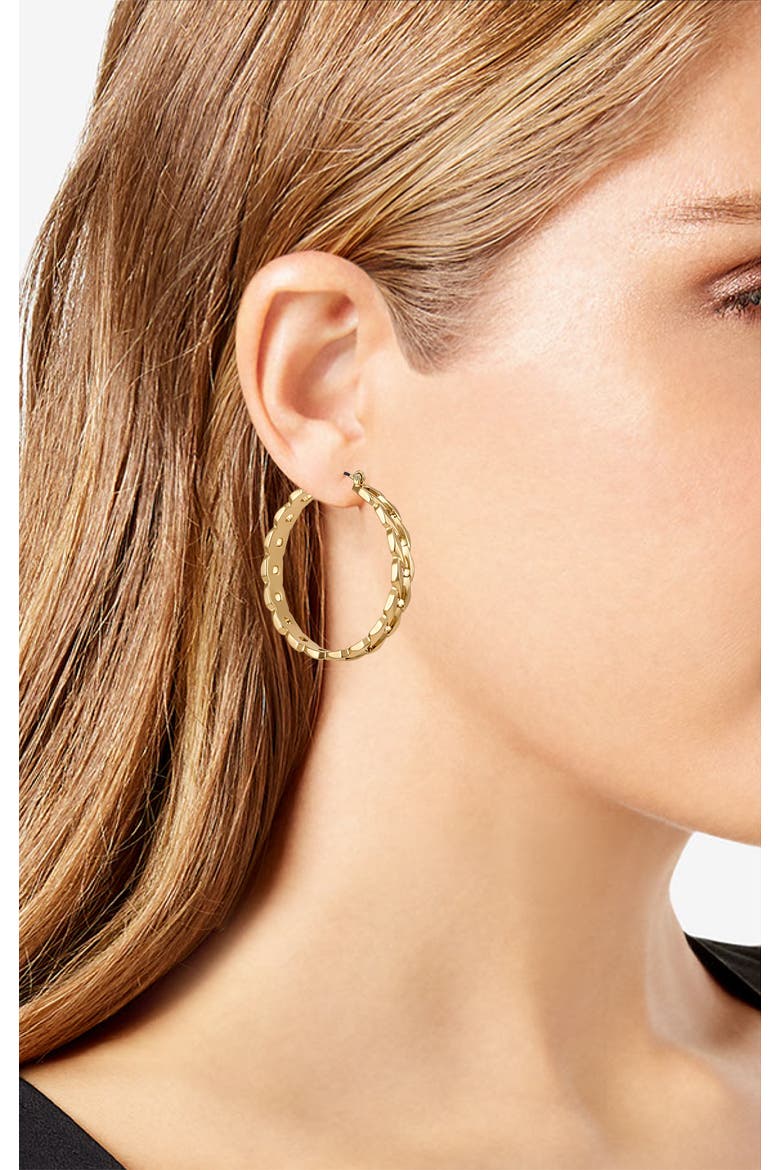 Hoop Earrings, Alternate, color, Gold