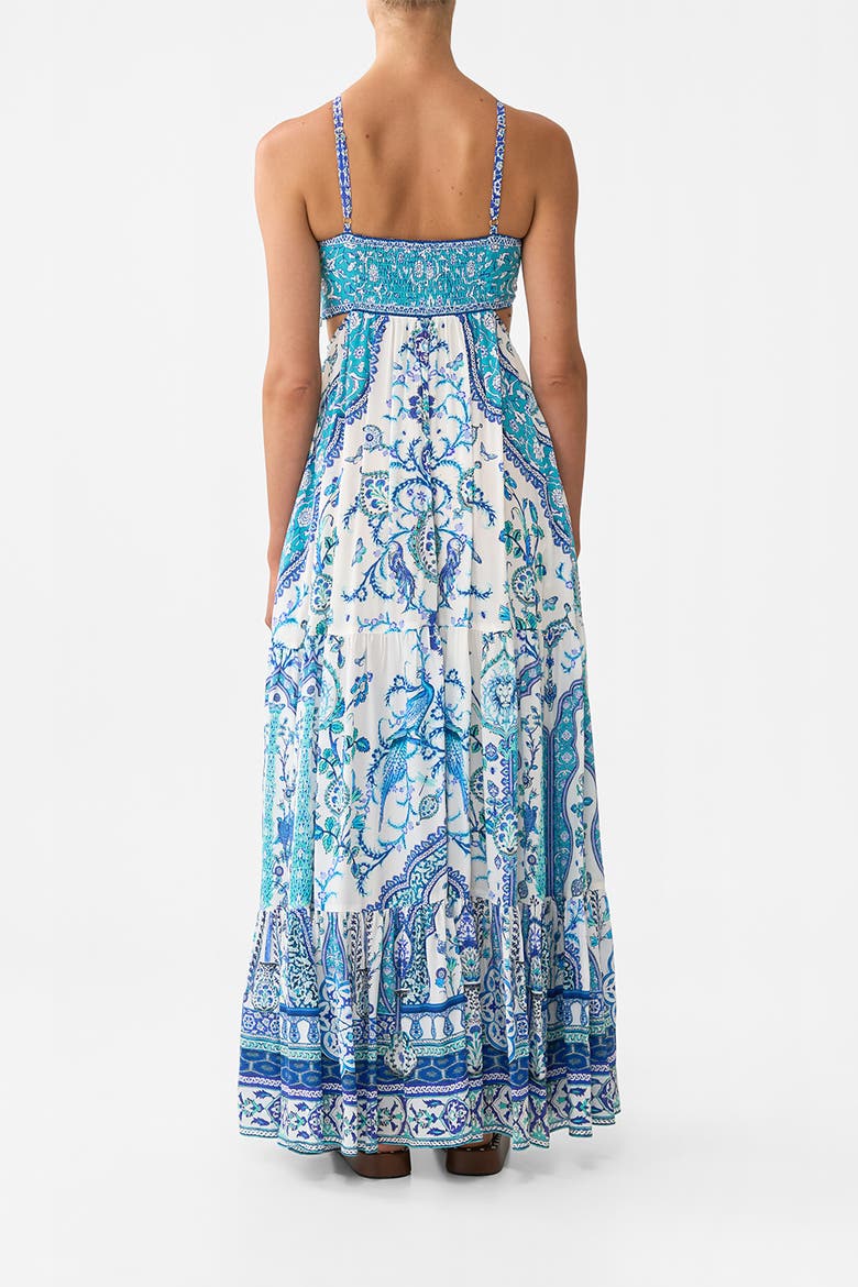 Gathered Cut Out Dress Isnik Lullaby, Alternate, color, Isnik Lullaby