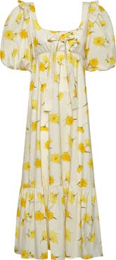 The Lulo Project Cielo Ruffle Hem Maxi Dress