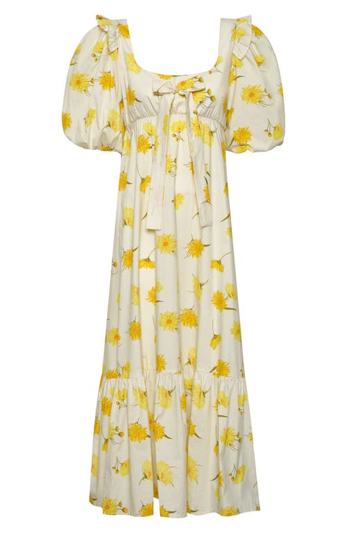 The Lulo Project Cielo Ruffle Hem Maxi Dress In Pink