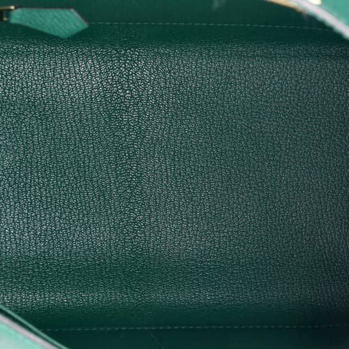 Pre-owned Hermes Hermes Kelly Handbag Green Epsom With Gold Hardware 28 In Green