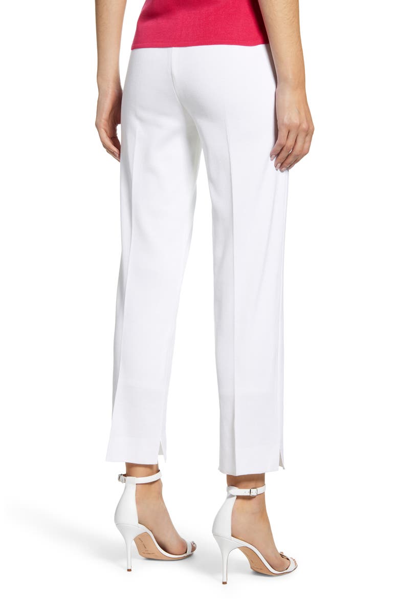 Knit Ankle Pants, Alternate, color, WHITE