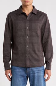 Robert Barakett Upton Plaid Double Knit Overshirt