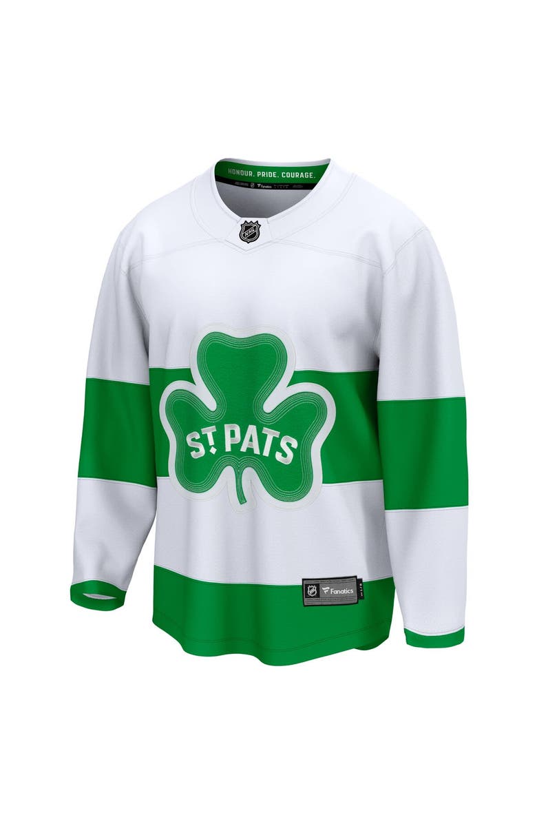 FANATICS Men's Fanatics Branded  White Toronto Maple Leafs St. Patricks Alternate Premier Breakaway Jersey, Alternate, color, 