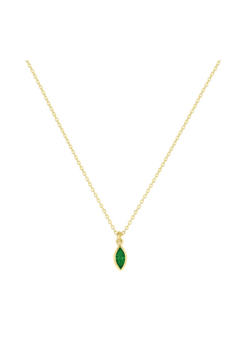 Marquise Birthstone Charm Necklace, Main, color, Gold / May