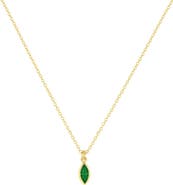 Set & Stones Marquise Birthstone Charm Necklace