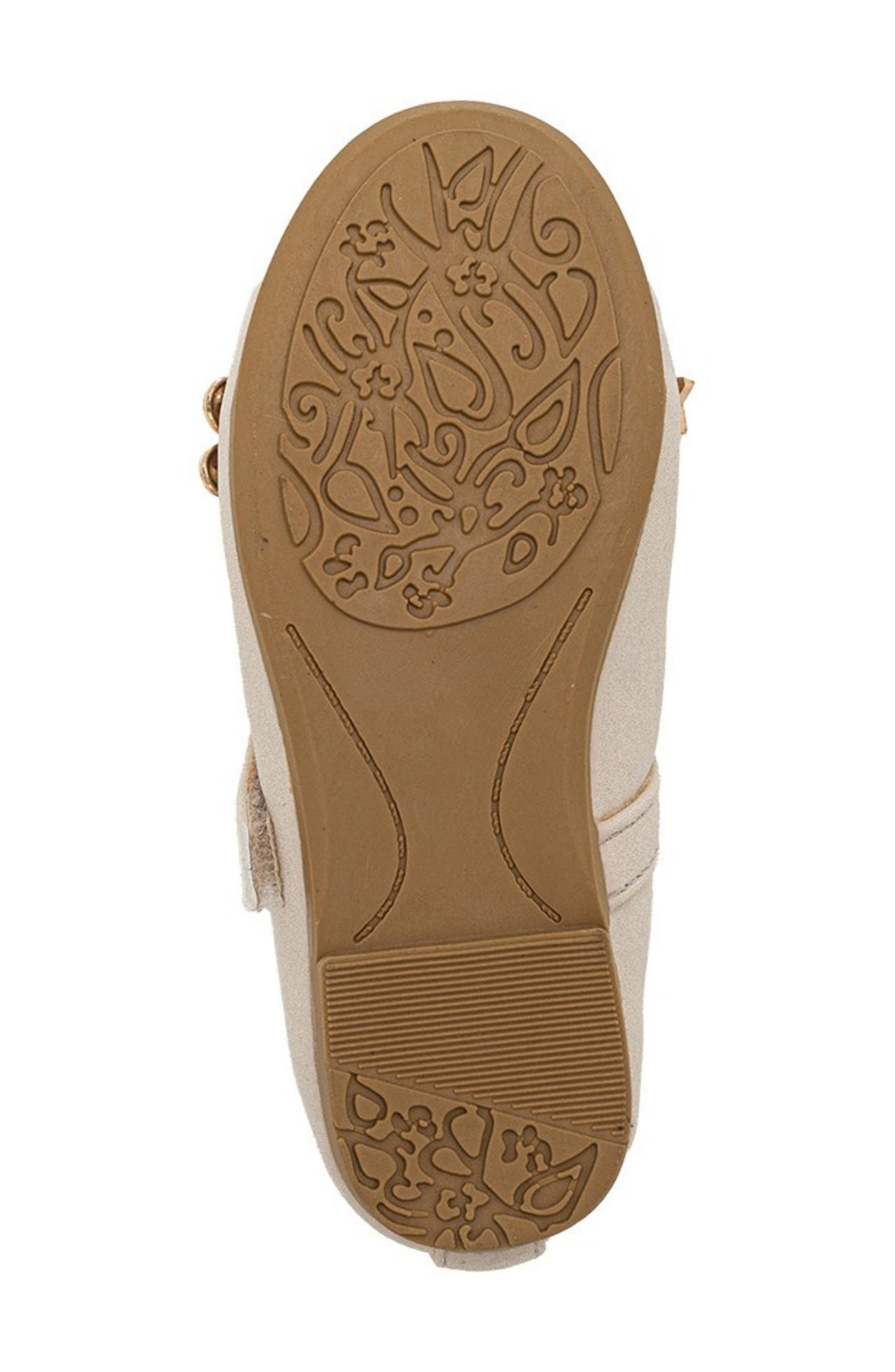 bebe Kids' Embellished Charm Mary Jane Flat, Alternate, color, Taupe
