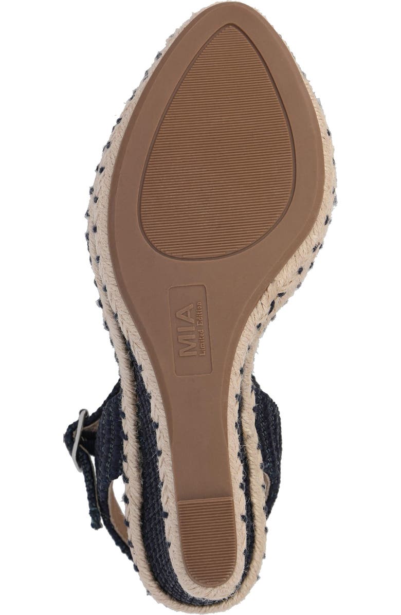 MIA Milazzo Platform Wedge, Alternate, color, Navy Raffia