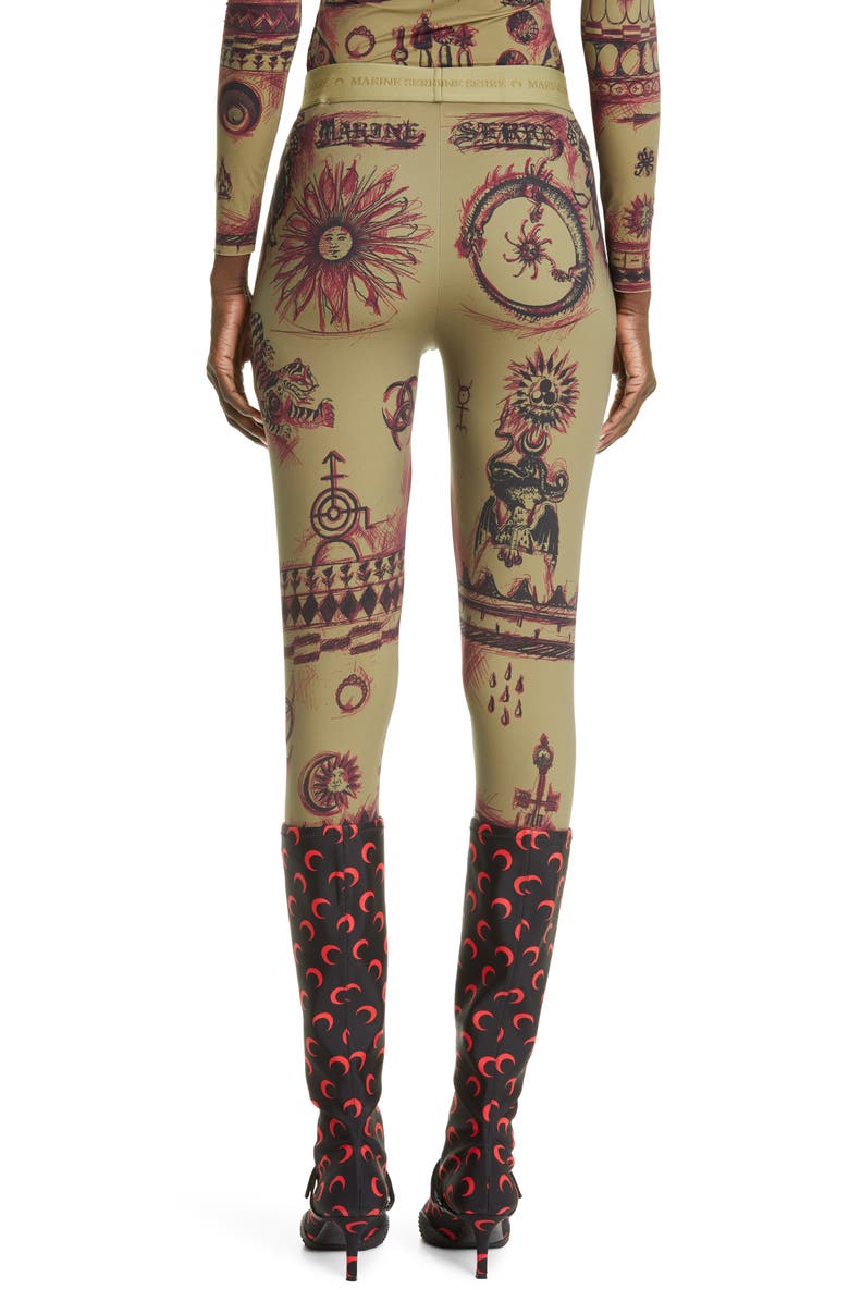 Marine Serre Plaid Tights, Alternate, color, 