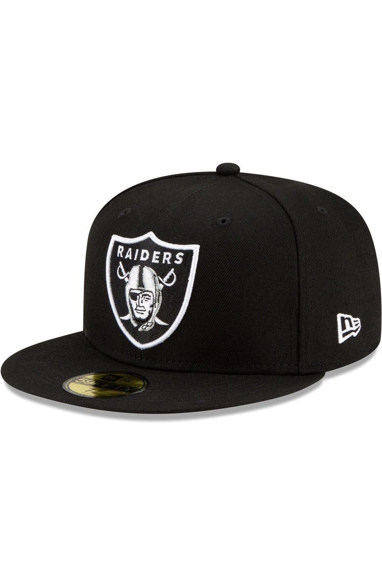 New Era Men's New Era Black Las Vegas Raiders 2001 Pro Bowl Patch Up 59FIFTY Fitted Hat, Alternate, color, 