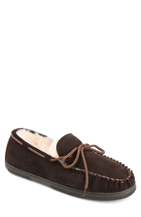 Meander Genuine Shearling Lined Suede Loafer (Men)