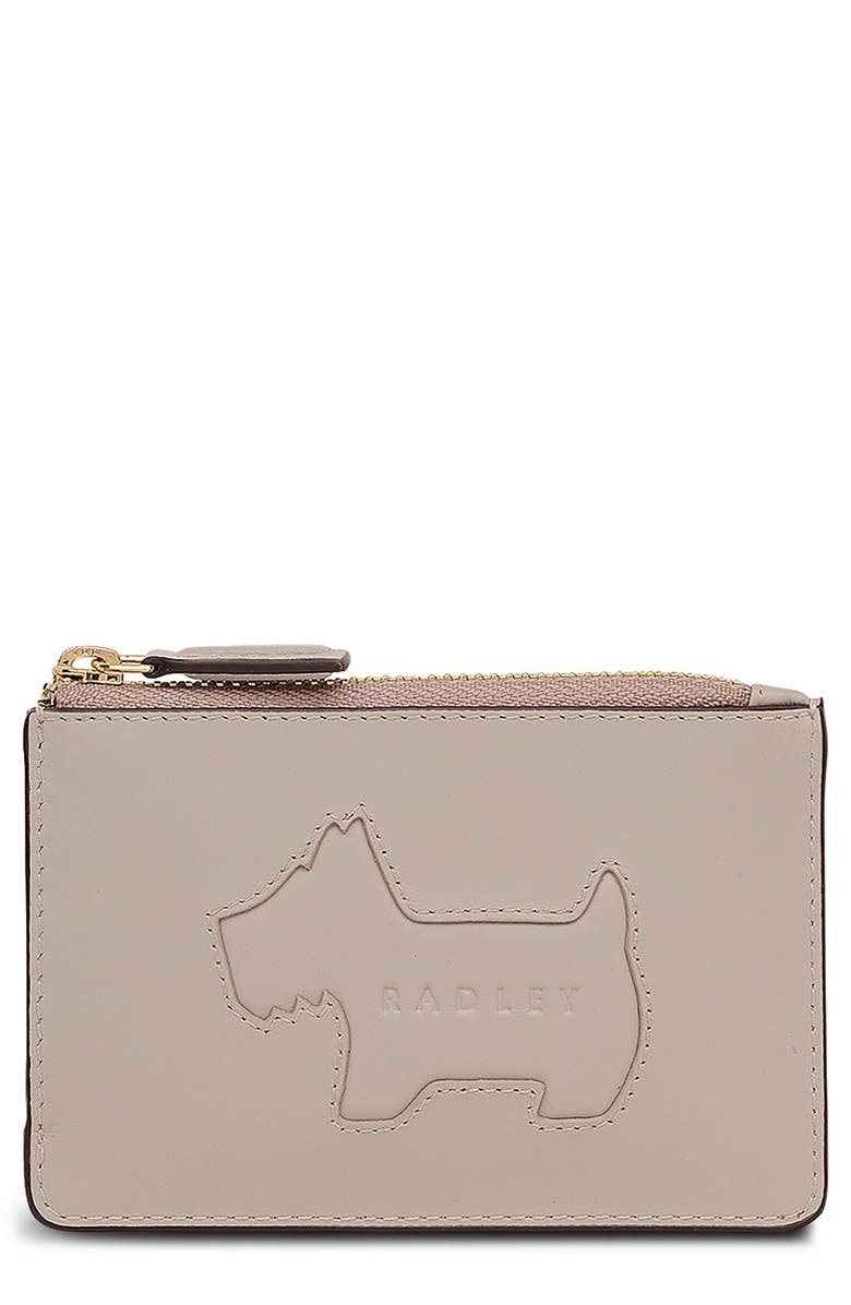 Radley Hadley Lane Small Zip Card Case, Main, color, Porcini