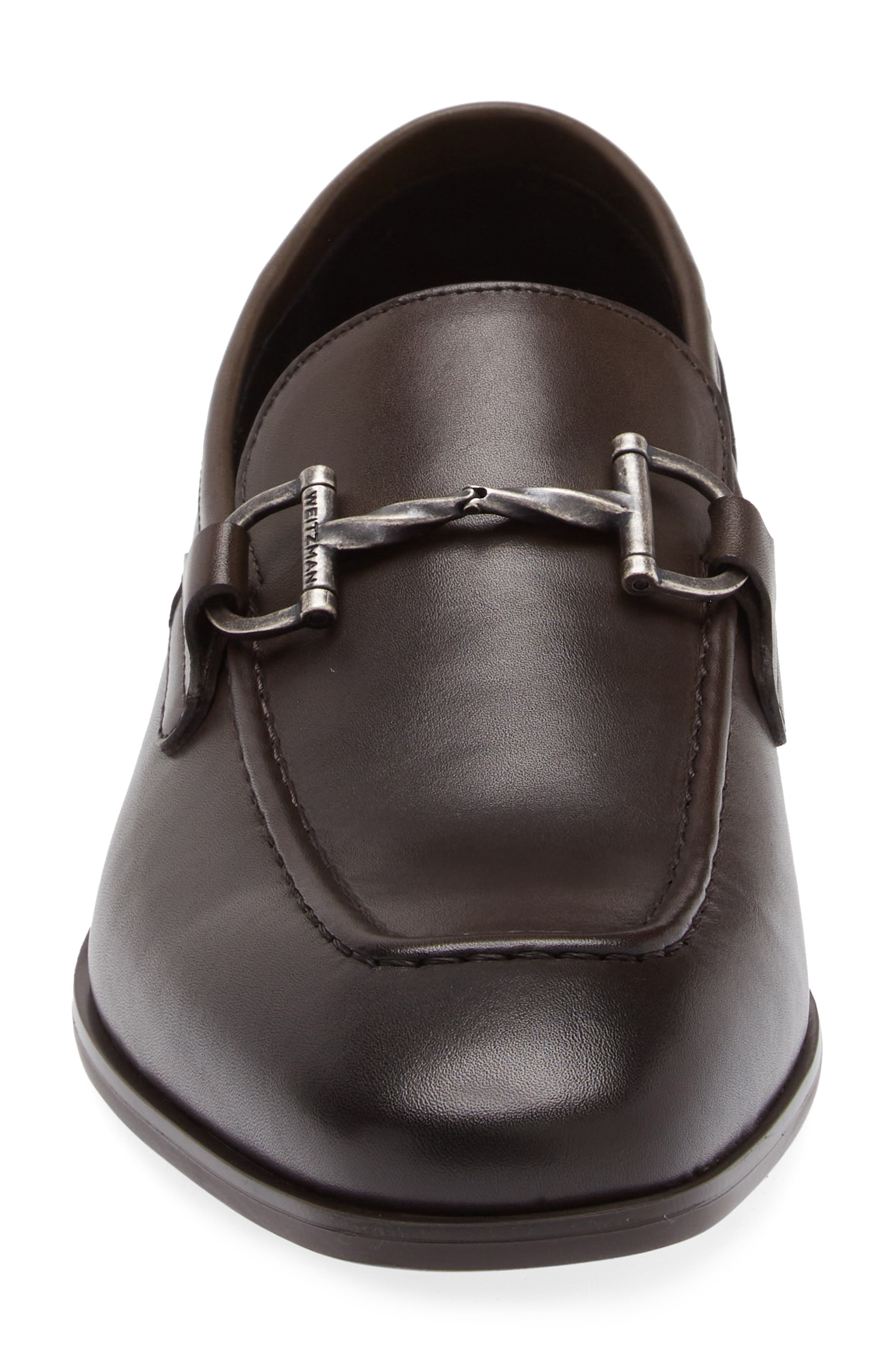 Stuart Weitzman Simon Twistbit Loafer, Alternate, color, Dark Brown