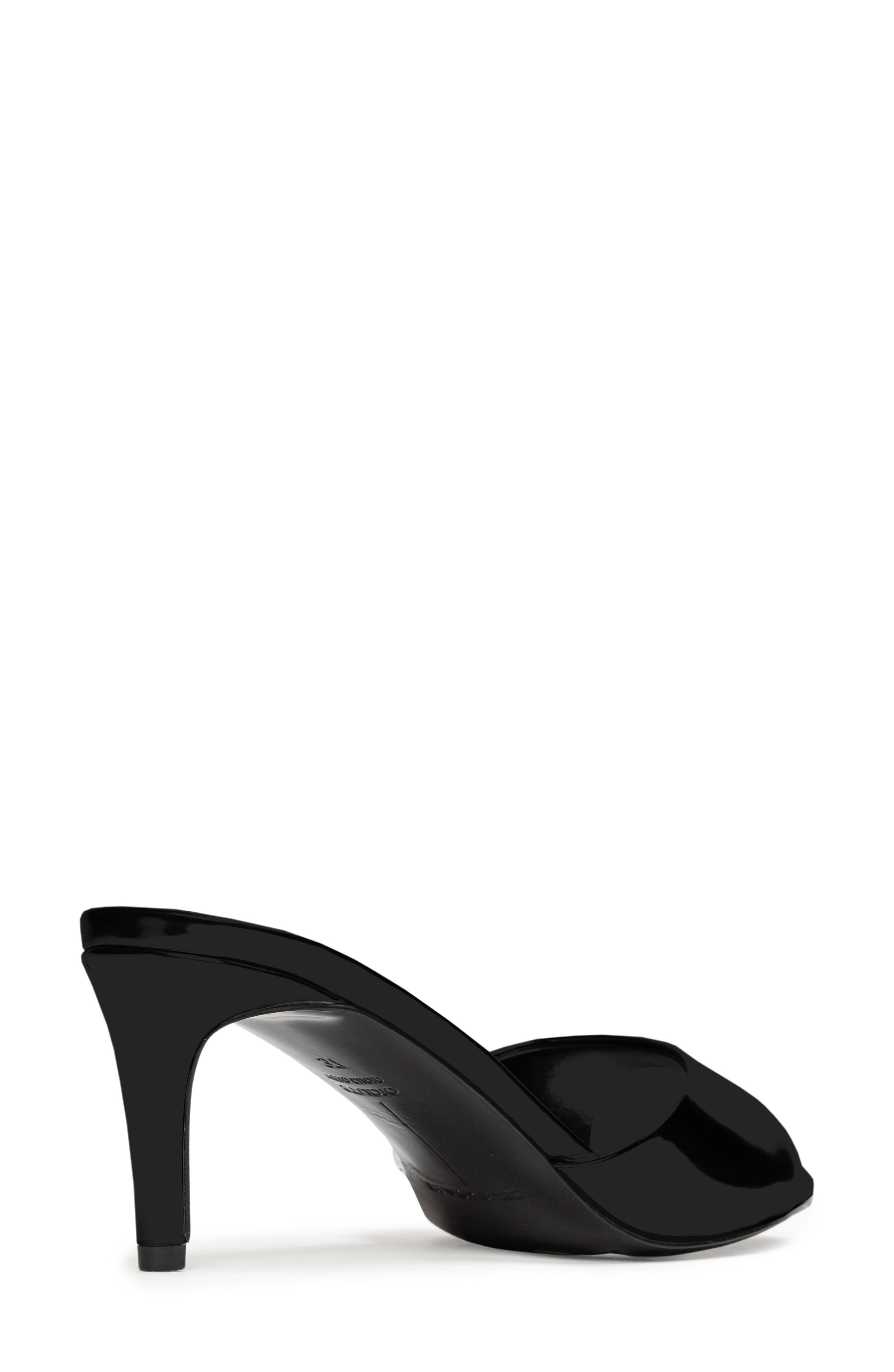 BLACK SUEDE STUDIO Freddie Slide Sandal, Alternate, color, Black Patent