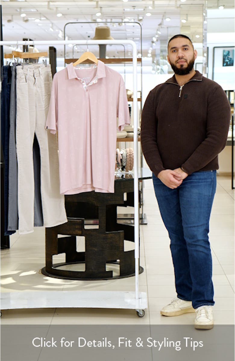 Crosby Bear Print Golf Polo, sales video thumbnail