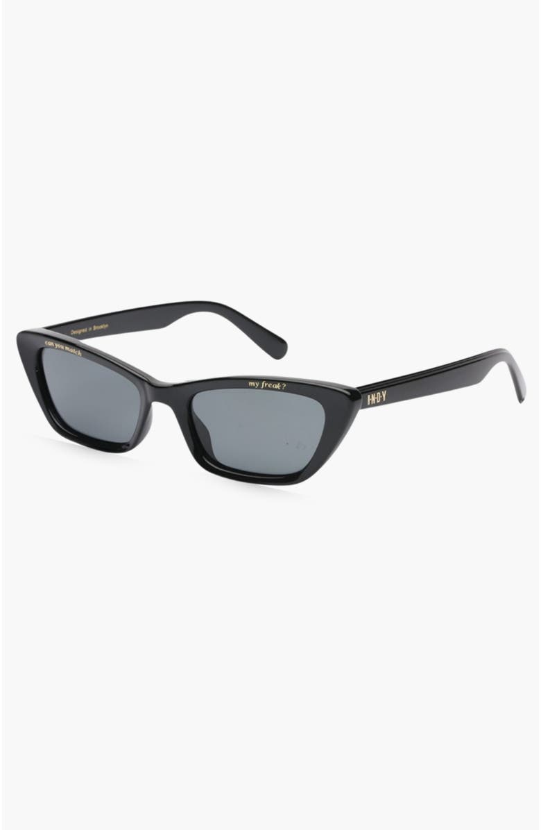 INDY Blasè Cateye Polarized Sunglasses, Alternate, color, Black