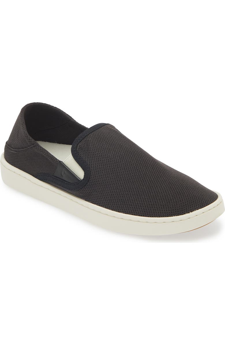 OluKai Pehuea Slip-On Sneaker, Main, color, Black / Black