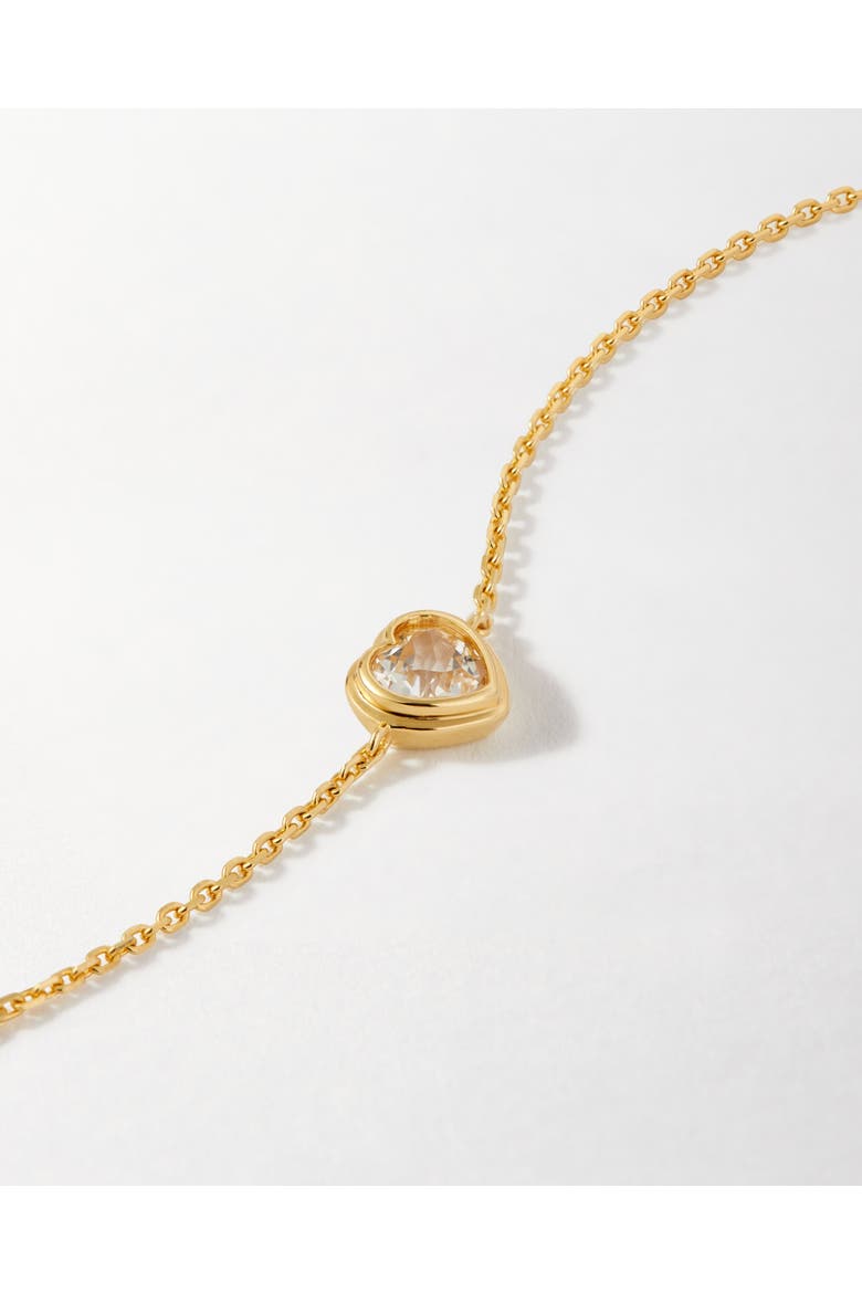 Heart White Sapphire Bracelet, Alternate, color, White Sapphire