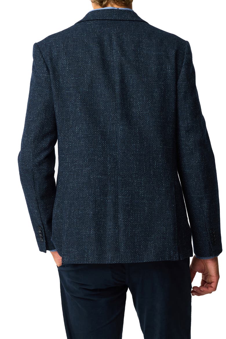 Archibold Navy Slub Wool & Cotton Blend Sport Coat, Alternate, color, MARINE
