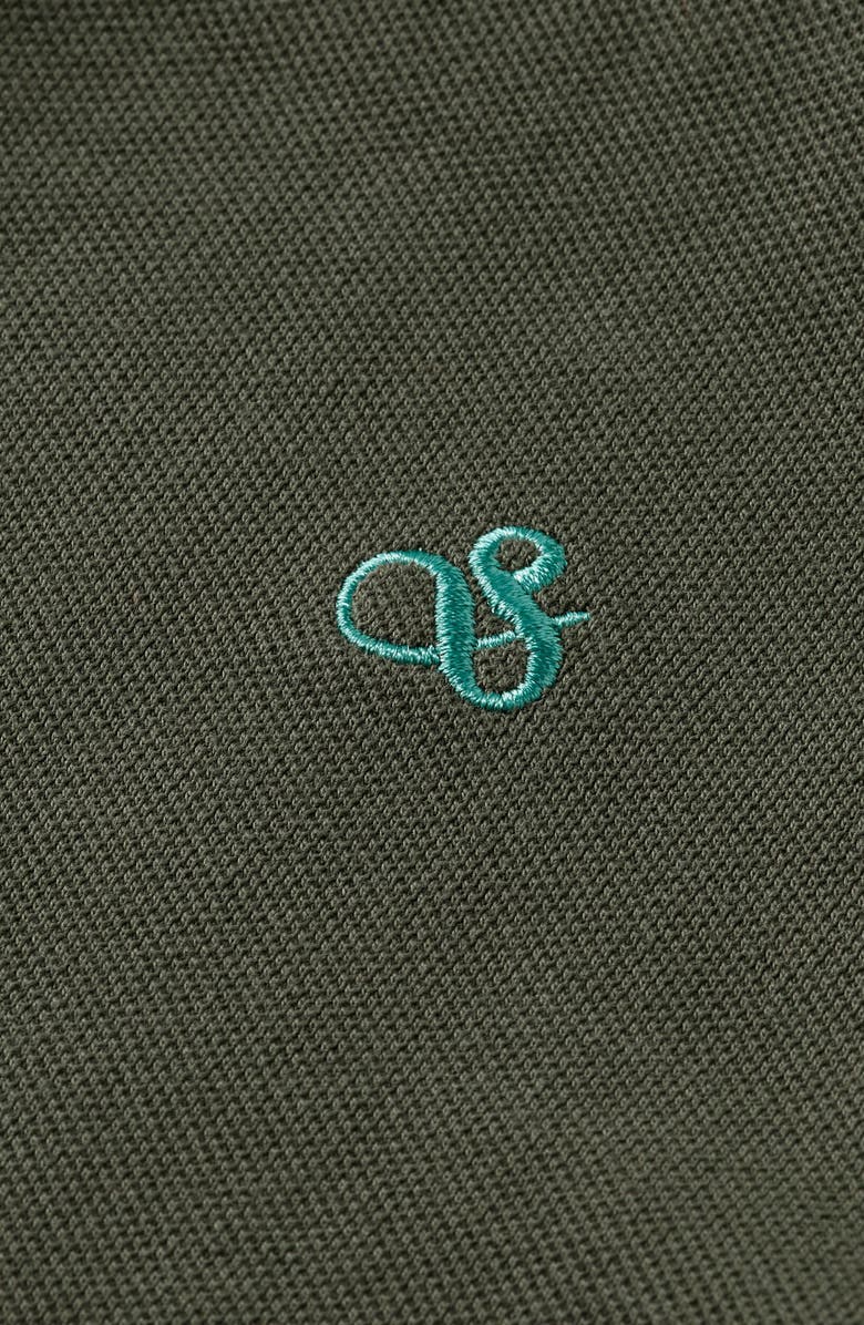 Scotch & Soda Kids' Long Sleeve Cotton Piqué Polo, Alternate, color, Thyme